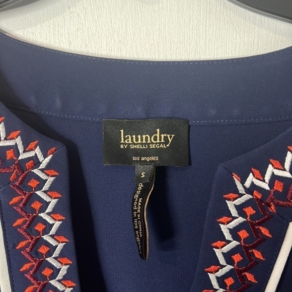 Laundry by Shelli Segal Blue Shift Dress Sz Small - Picture 2 of 6